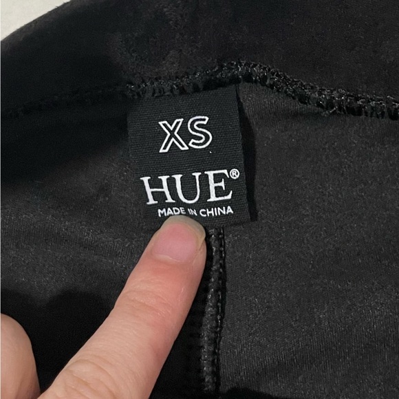 Hue Black Velour Skinny Pull On Leggings Size XS - Picture 5 of 7